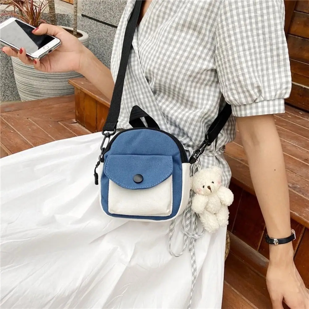 Small Korean Version Casual Versatile Messenger Bag Crossbody Pouch Cute Shoulder Bag Canvas Bag