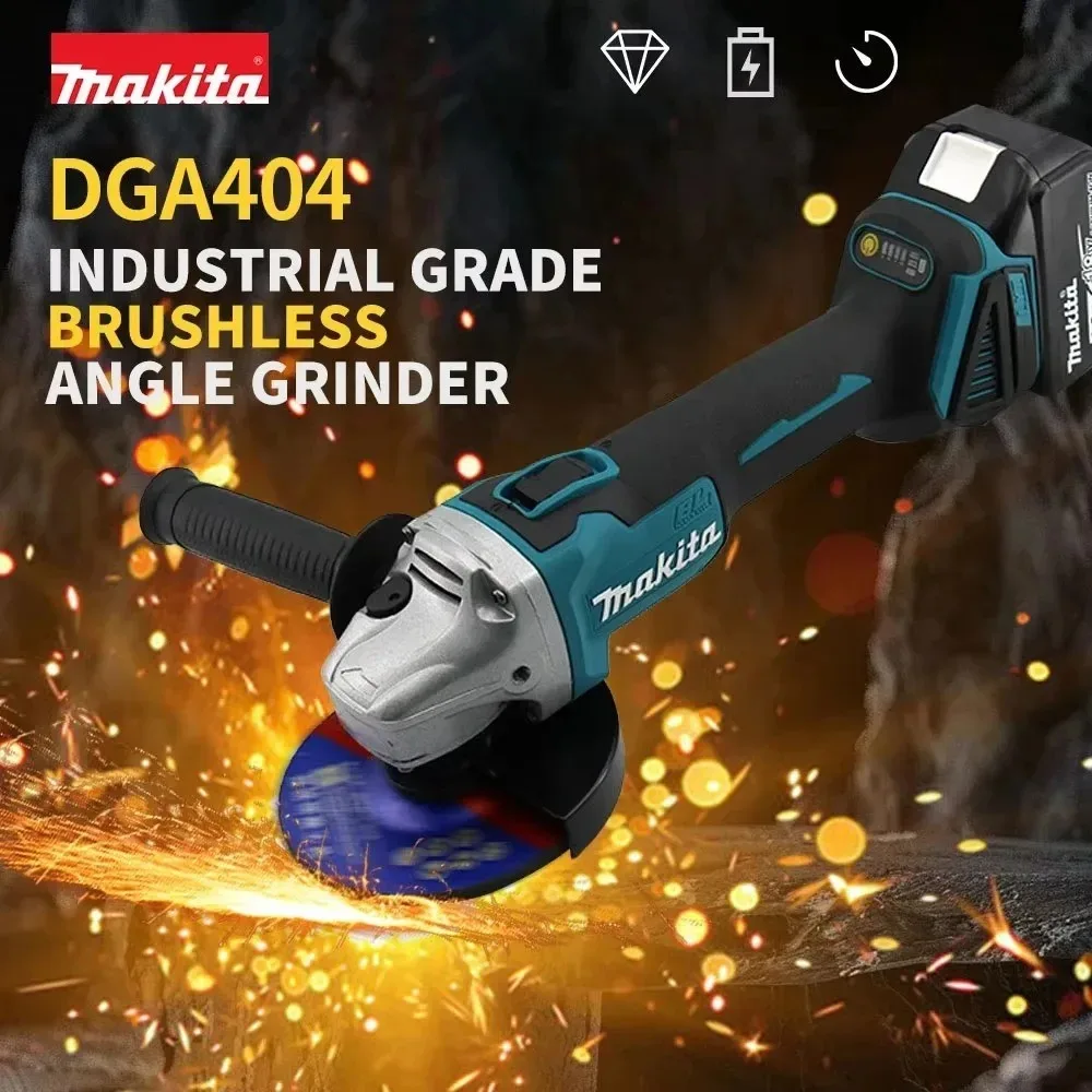 Makita DGA404 100/125mm Angle Grinder 18V Lithium Battery Brushless Polishing Machine 4 Gear Industrial Cutting Power Tools image 3