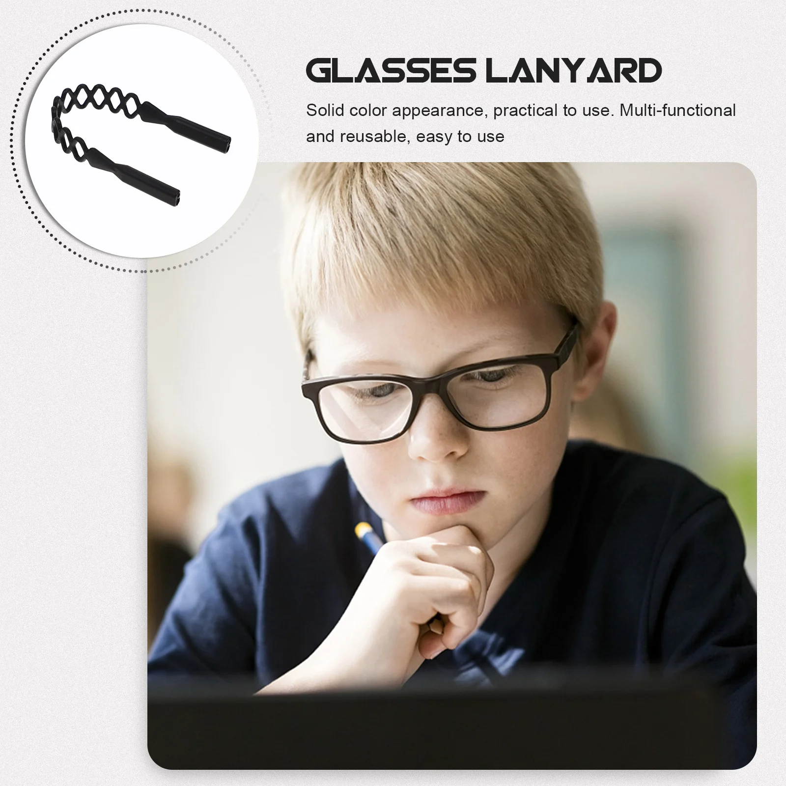 6Pcs Practical Glasses Strap Silicone Eyeglass Fixing Rope Lightweight Comfortable for Sunglasses Readers Glasses Strap for Men