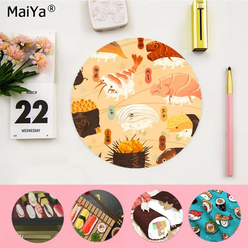 Anime Sushi Mousepad Rubber Small Speed Version Game Computer Keyboard Office Table Mat PC Laptop Mouse Mat Writing Desk Mats