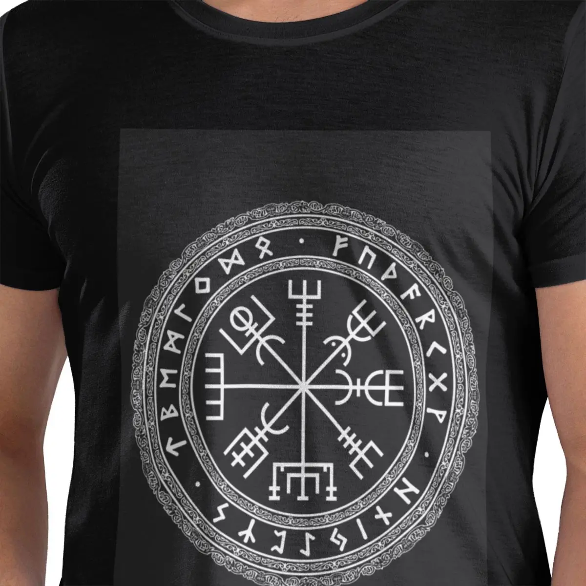 

Vegvisir Viking T-Shirt for Men Cotton Oversized T Shirts Men's Short Sleeve O-Neck Summer Clothes Tops S-6XL