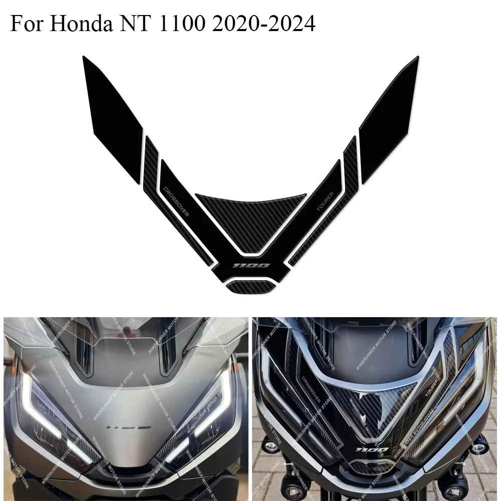 

Motorcycle 3D Resin Stickers Front Muzzle Protection Sticker Decorative Decals For Honda NT 1100 2020-2024