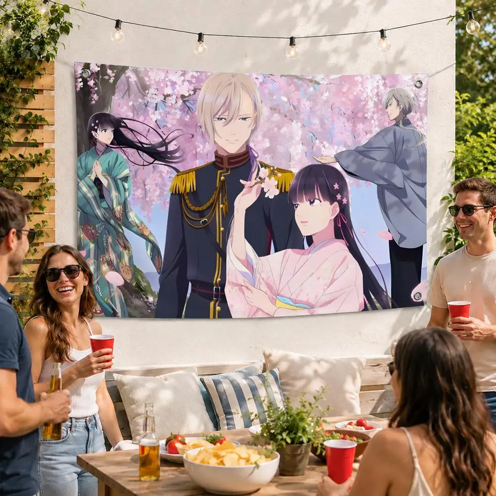My Happy Marriage Anime Cool Flags Soft Durable Tapestry Skin-friendly For Outdoor Party Home Living Room Bar Bedroom Decoration
