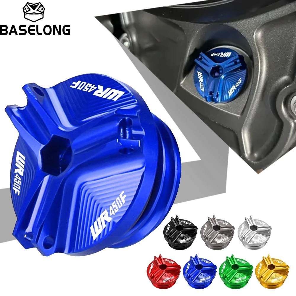 

M19*2.5 Motorcycle For Yamaha WR450F WR450 F WR 450 F 450F 2003-2023 2024 2025 CNC Aluminum Oil Filter Cup Engine Plug Covers