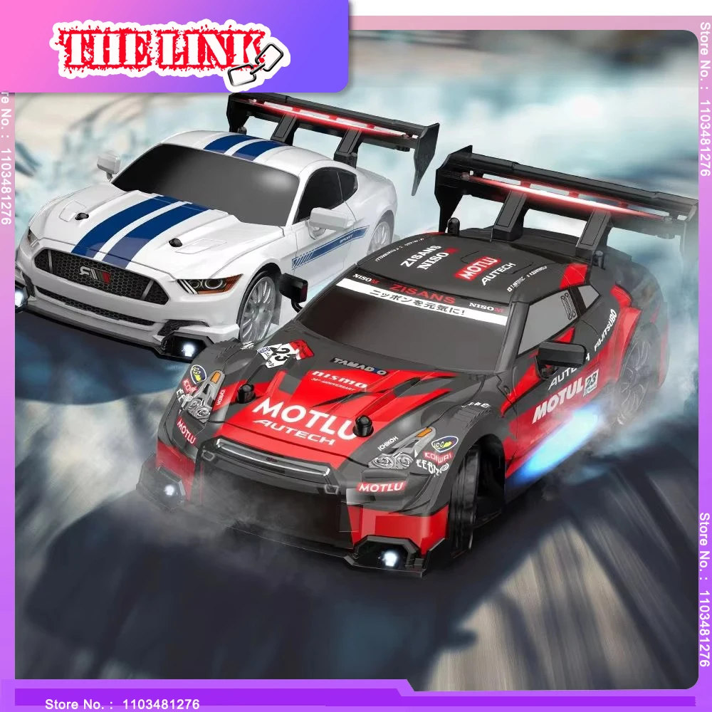 AE86 RC Drift Racing Car 1/24 4WD 30 km/h, High Speed Light Load Cool 2.4G Children's Wireless Control Competition Model Toy Car