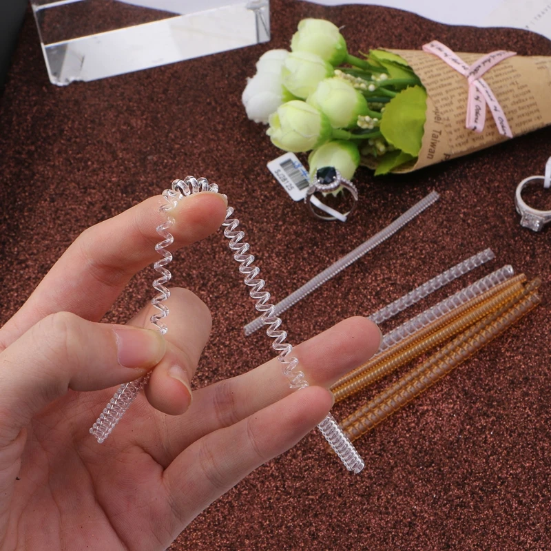 8 Pieces Invisible Ring Size Adjusters Invisible Clip Guard Resizer Clear Guard Ring Sizer Fit for Man Woman Loose Rings