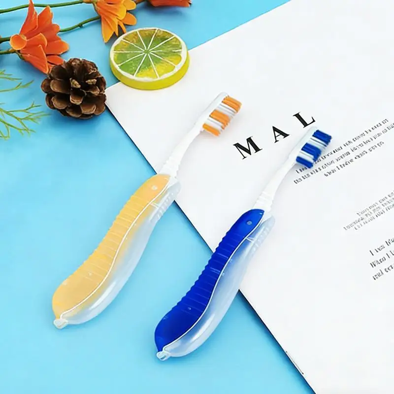 Hygiene Oral Portable Disposable Foldable Travel Camping Toothbrush Hiking Tooth Brush Tooth Cleaning Tools Folding Toothbrush.·