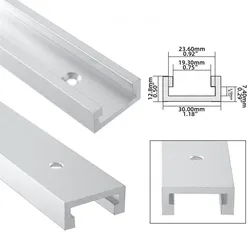 Aluminium Alloy T-track Slot Miter Track Jig Fixture T-Slot -Woodworking Chute Rail - T Slider Fixture Slot Slide Limit Guide