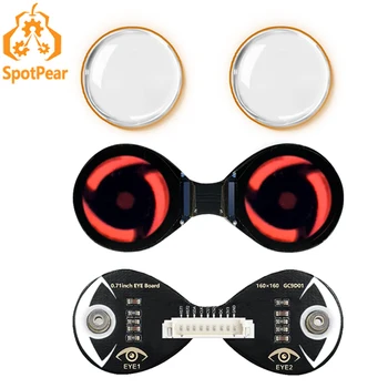 Arduino Raspberry Pi ESP32 Pico STM32용 이중 눈 0.71인치 원형 LCD 디스플레이 화면