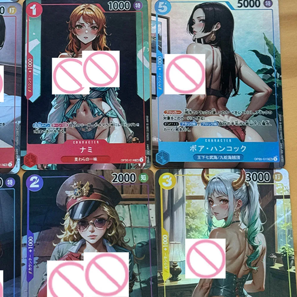 Ensemble de cartes de collection sexy Anime OPCG, CHRISTAO, Nami, Perona, grande poitrine, beauté, document réfractif, carte demi-nue flash, cadeau garçon, 9 pièces