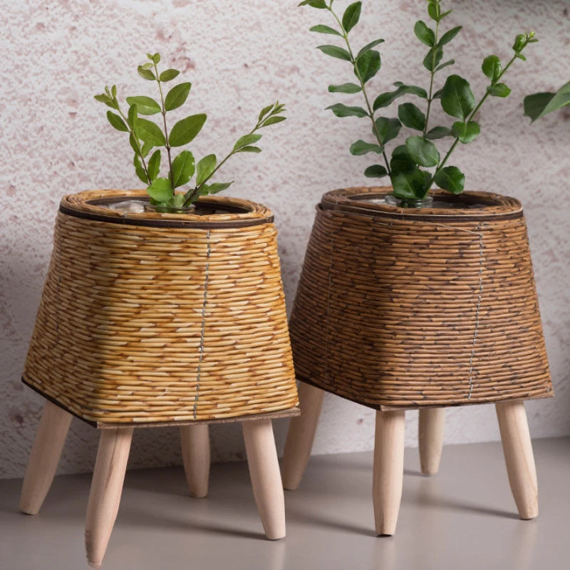 Creative Desktop Plant Stand Plastic Imitation Vine Succulent Pot Landing Triangle Bonsai Basin Versatile Scene Flower Rack