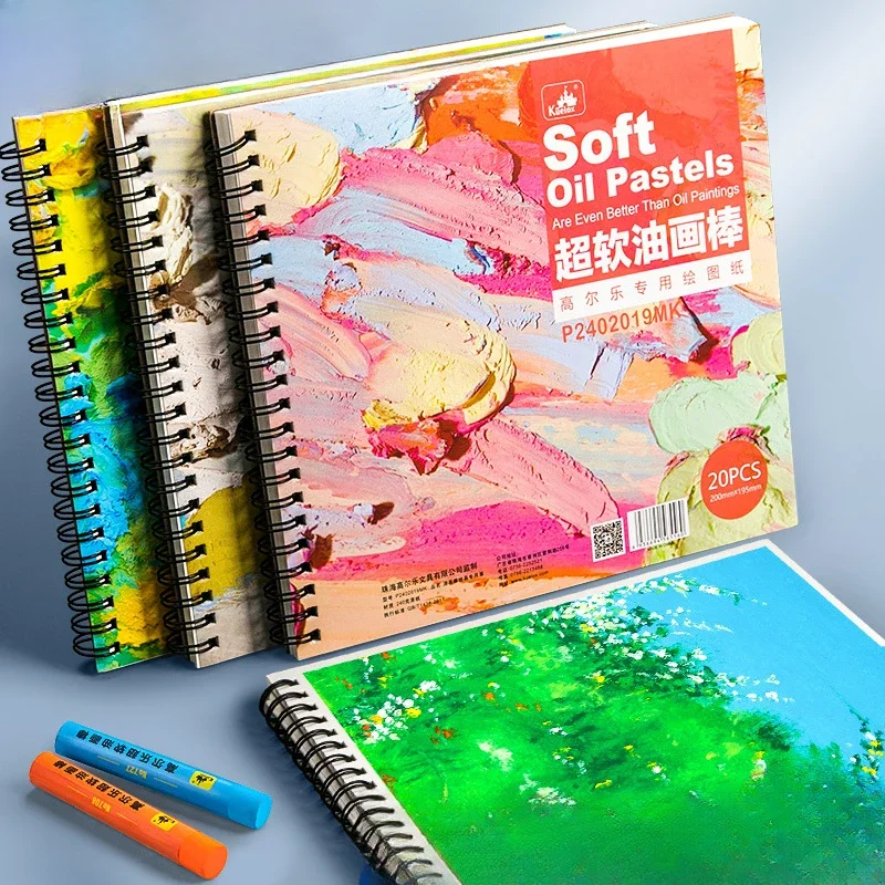 

Двойная спиральная палочка для масляной живописи, специализированная книга для рисования, утолщенная, 20 листов, 240 г, пустая бумага для рисования, товары для рисования художника