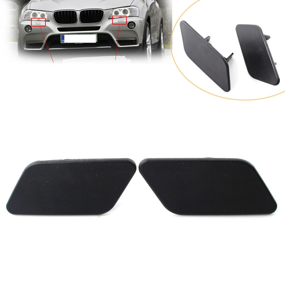 Linksvoor Rechts Koplampsproeier Mondstuk Cap Cover 51117212953 51117212954 Voor-Bmw F 25X3