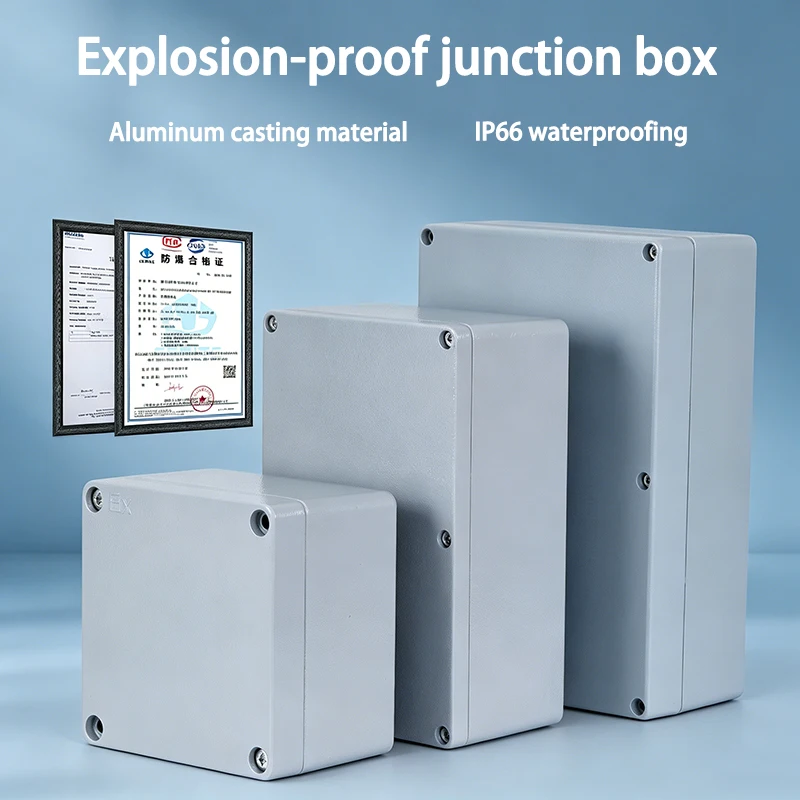 IP67 Outdoor Waterproof Enclosure Cast Aluminum Box Case Engineering Project Customize Explosion-proof Sealed Electronic Box