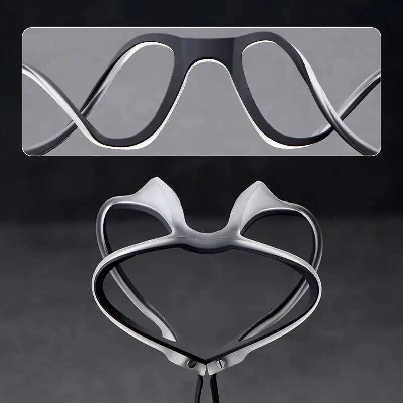 2026 Reine Titan-Lesebrille für Herren und Damen, TR90 Anti-Blaulicht-Vollrahmen-Computerbrille, Dioptrien + +4.0 – Detail 2