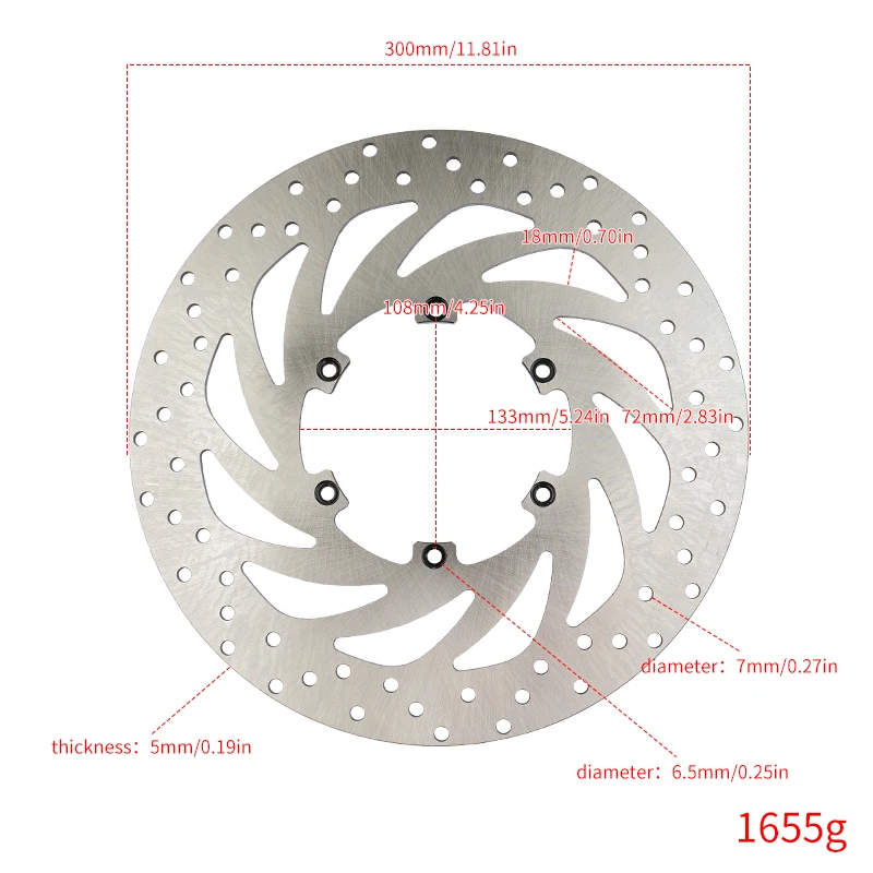 JSRAOMGملحقات الدراجات النارية قرص الفرامل الأمامي لـ BMW F650 1993 1994 1995 1996 1997 1998 1999 2000 2001 2002 2003 2004 2005 2006 2007 2008 2009 F650CS 2000-2007 F650GS F650ST F 650 GS Daker 2004-2007