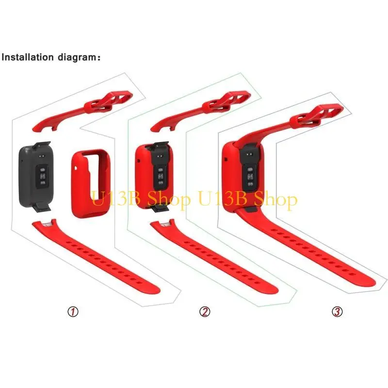 U13B Watch Cover Shock -Resem Bumper для Shell для Mi Band 7 Wwatch
