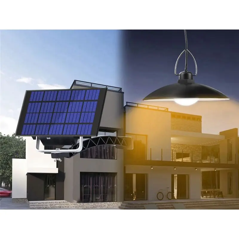 A04G-Solar Pendant Light With Remote Control Outdoor Indoor Solar Lampline Solar Lighting For Camping Garden Yard