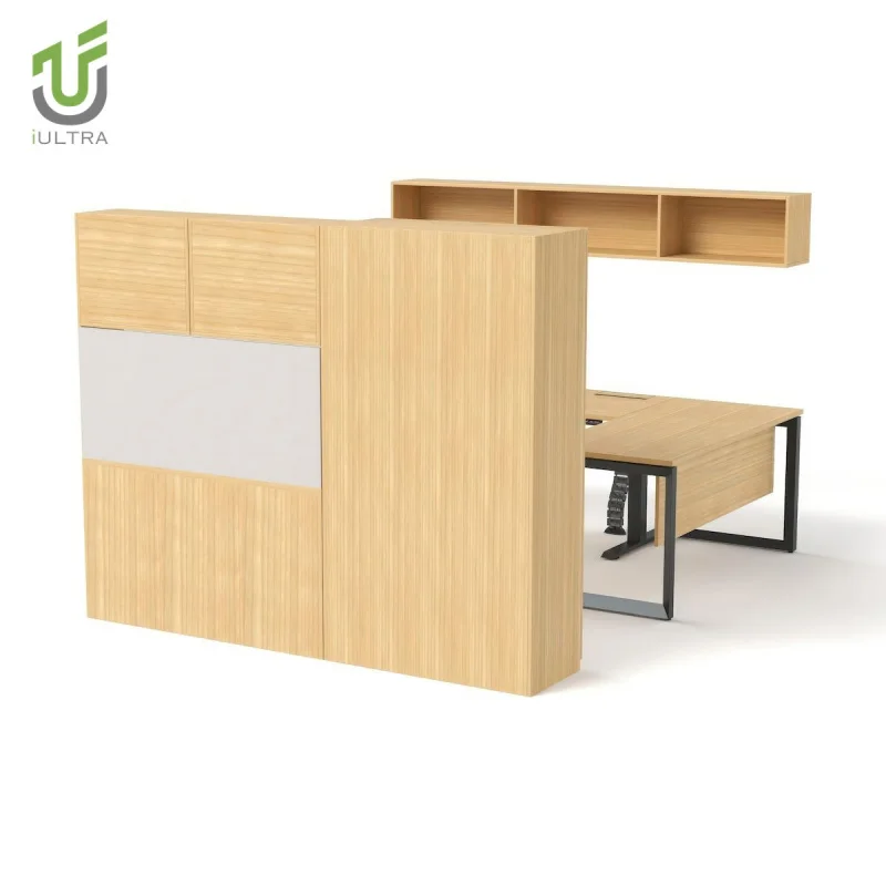 مخصص.IULTRA مكتب تنفيذي ملكي حديث طراز باروكي متين وسهل التجميع فاخر CEO أوراق شجر عتيقة MDF MFC Wood Carvi