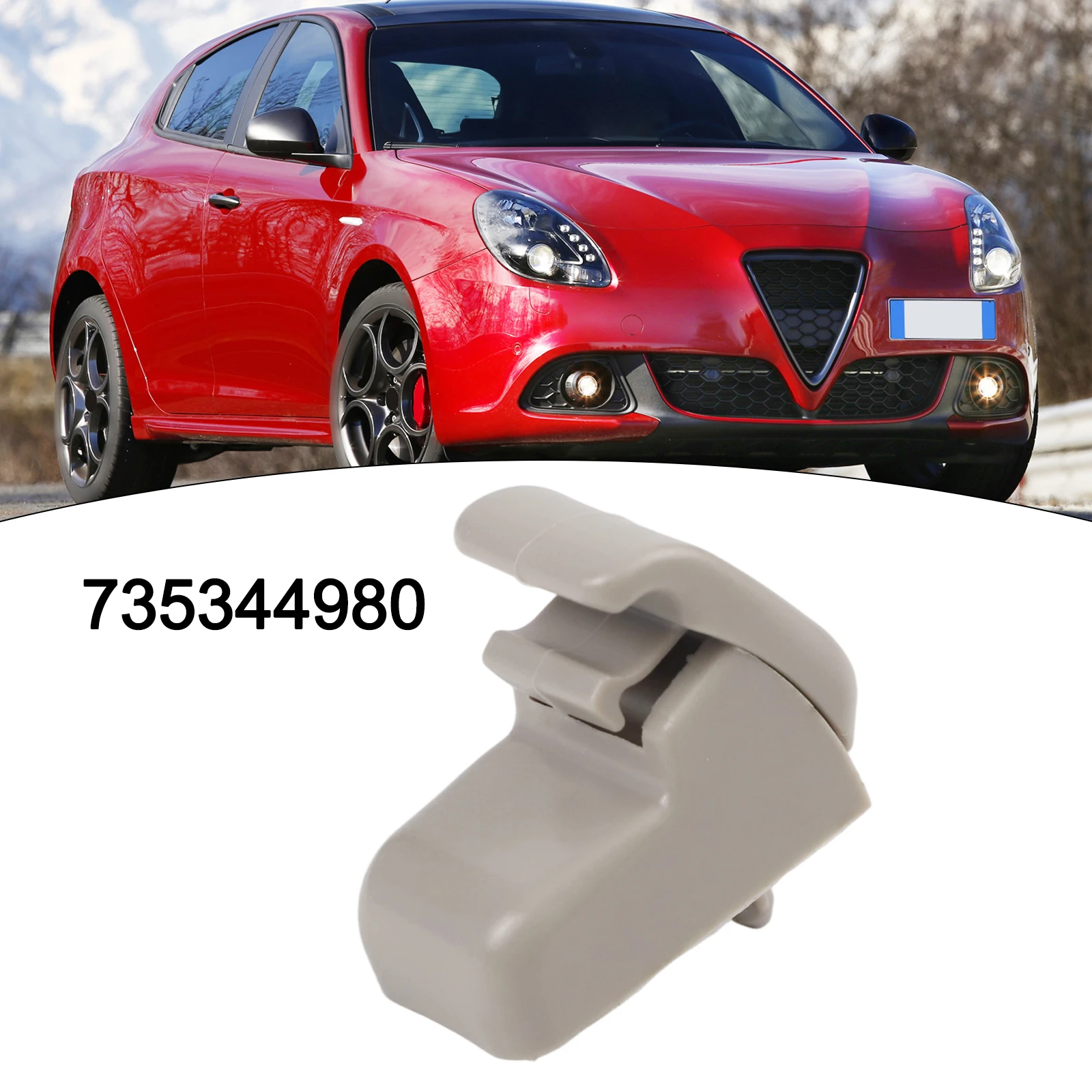 1Pcs Car Gray Sun Visor Holder Mount 735344980 For Fiat For Alfa Romeo Sun Visor Fixing Hooks Interior Accessories