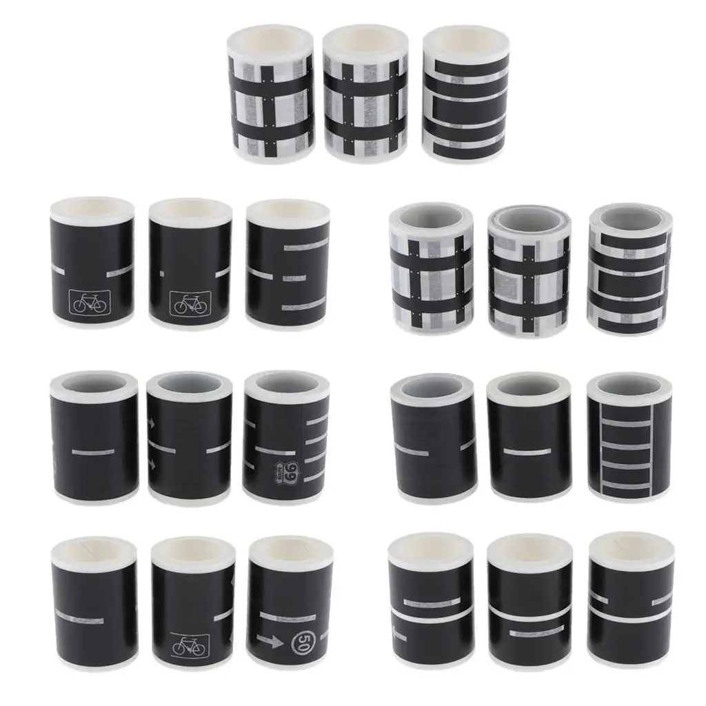 Traffic Road Tape Safe Removable Paper Track Sticker for Kids DIY Car Play Imagination Game