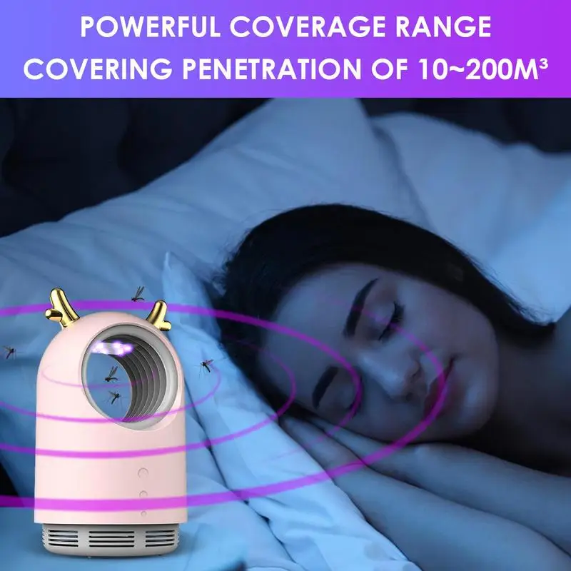 Electric Fly Trap Cartoon Fly Control Light Attractant Rechargeable Desktop Fly Lamp Zapper Professional Silent Fly Catch Light