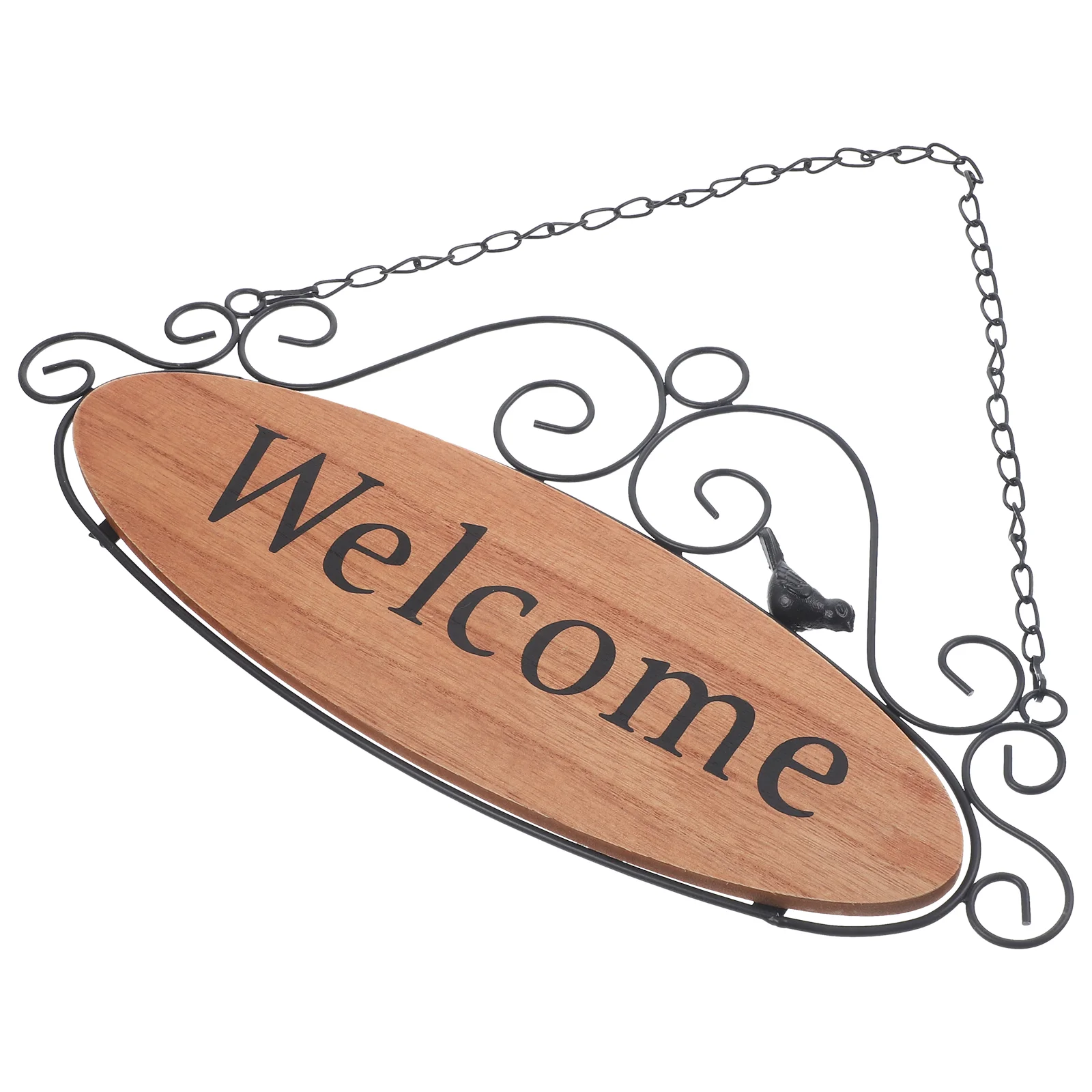 

Plaques Sign Welcome Pendant Decor Door Hanger Metal Decoration Accessory Wooden