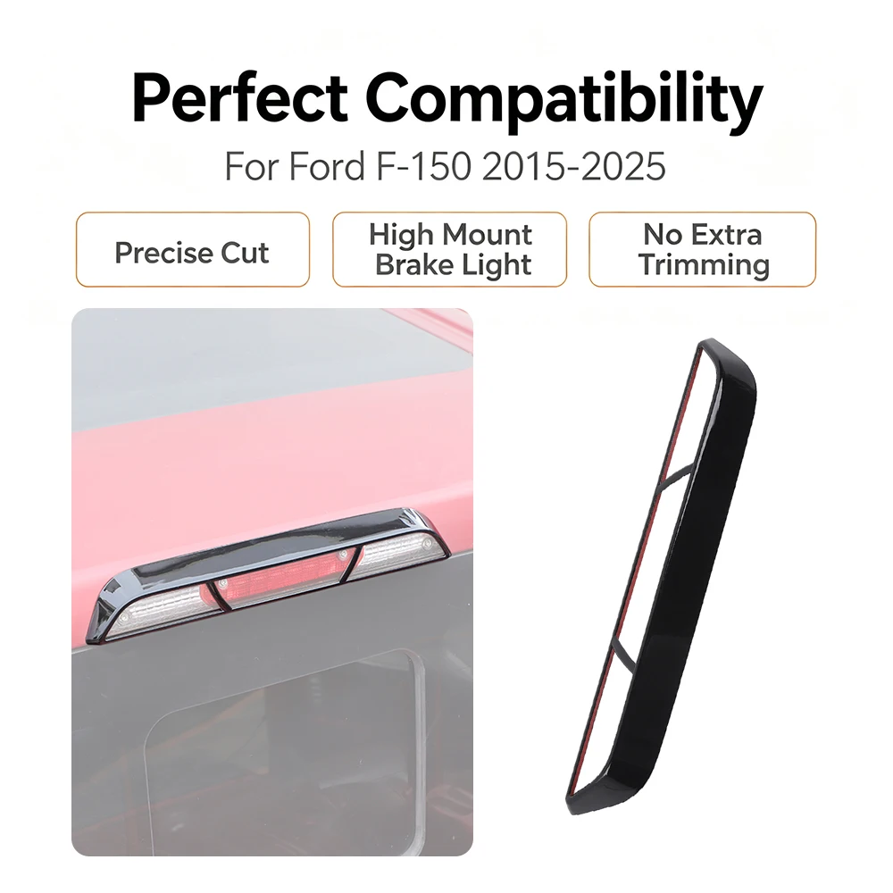Rear High Mount Stop Light Trim Frame for Ford F-150 2015-2025 Brake Light Decoration Tuning Car Exterior Styling Accessories