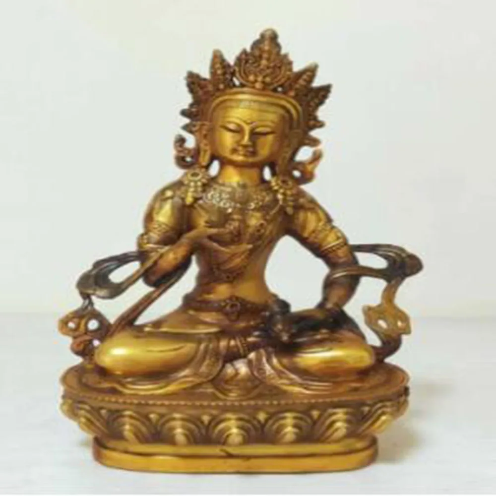 

Antique Bronze Buddha Statue Vajrasattva Statue Old Temple God Bodhisattva Buddhism 8