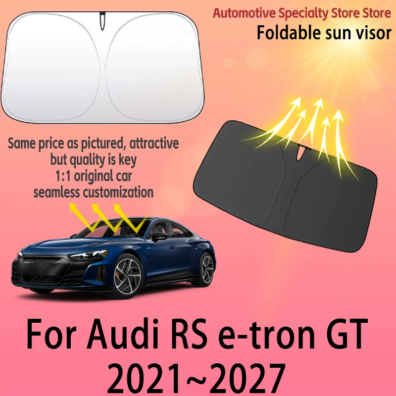 

For Audi RS e-tron GT 2021~2027 26 Car Front Windshield Sunshade Fold Shade UV Shade Solar Sun Shade Privacy Curtain Accessories