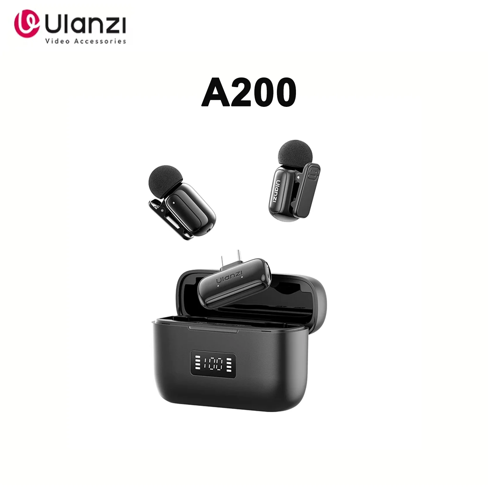 

Original Ulanzi A200 Microphone 48kHz 24bit SNR 75dB For Smartphone Camera Live Stream Interview Vlog Wedding Shooting