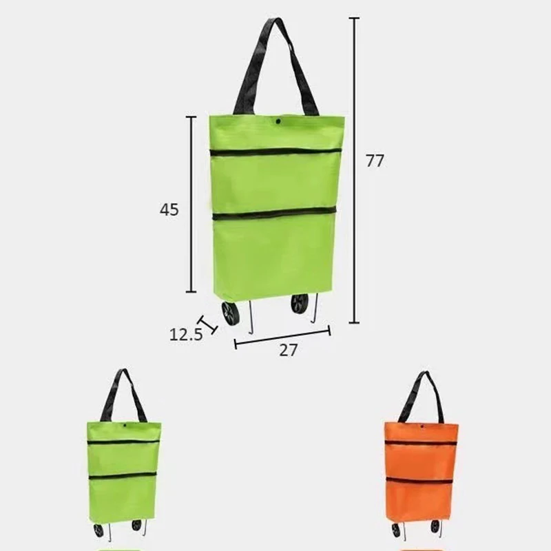 Складная тележка для покупок, сумка на колесах, портативный складной многоразовый органайзер для продуктов