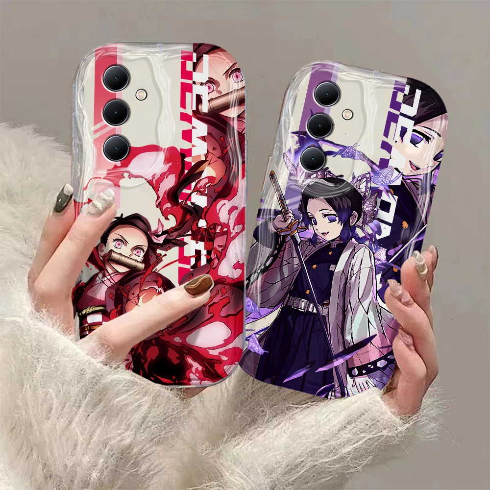 Nuova custodia Anime Demons Slayers 3D Wave per Samsung A73 A72 A71 A55 A54 A53 A35 A34 A33 A25 A24 A23 A15 A14 A13 A05 4G 5G Cover