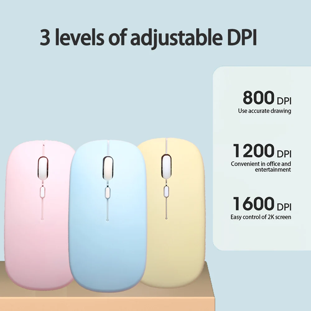 Mouse Gamer sem fio portátil, Compatível com Bluetooth, Ratos ergonômicos do escritório, apto para PC, computador, laptop, Macbook, Tablet