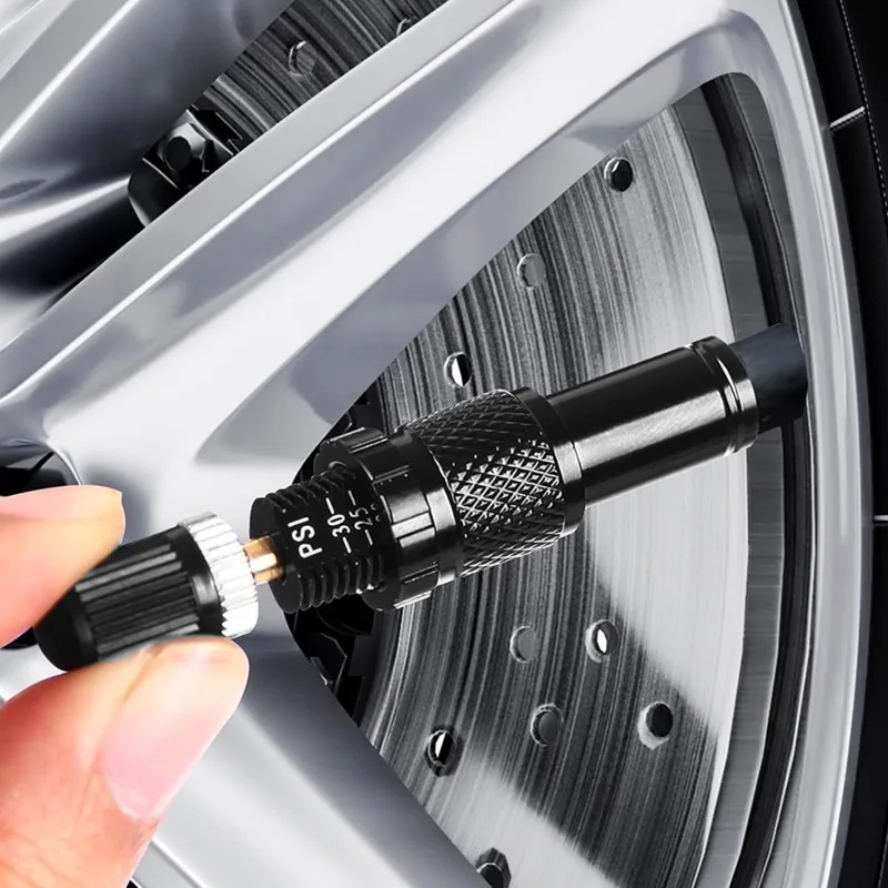 

Tire Air Down Tool For Offroad 4X4 Adjustable Auto-Stop Tire Deflator Valve Kit Screw-On Automatic Black