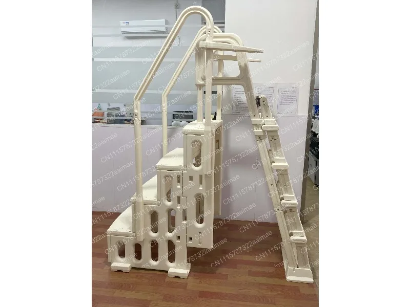 Swimming Pool Slide 4 Steps Heavy Duty Plastic Pool Ladder for Above Ground Spa