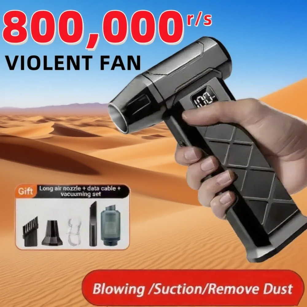 

Super Violent Blower 800000RPM Brushless Turbo Jet Blower Dry Electric Air Duster 8000mAh Fast Charging Duct Fan Cleaning Tool
