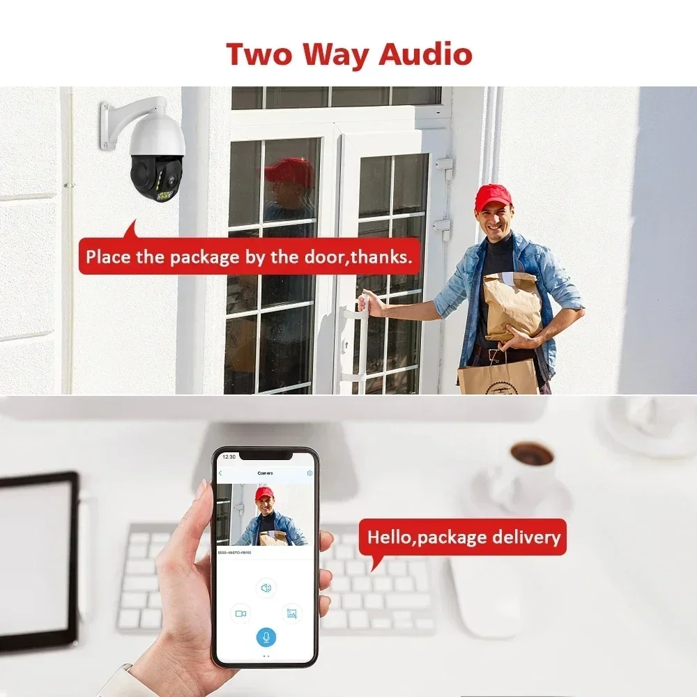 

WiFi IP Camera 4K 8MP 30X Zoom Outdoor PTZ Speed Dome Camera Human Detection P2P Security CCTV Surveillance Camera
