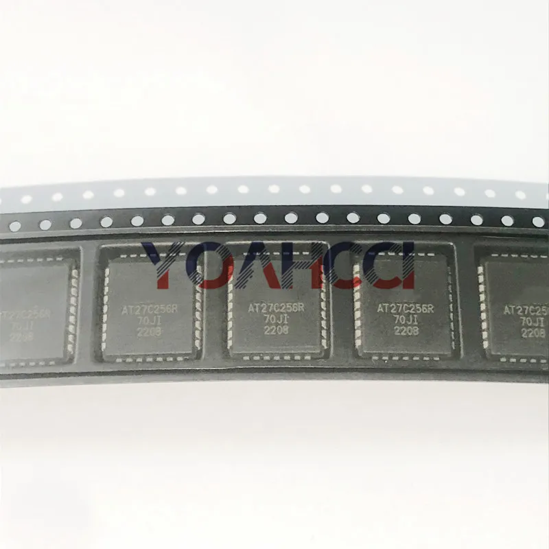 AT27C256R-70JI (10 ชิ้น) จัดส่งฟรี AT27C256R PLCC32 Original Integrated IC ชิปสต็อก