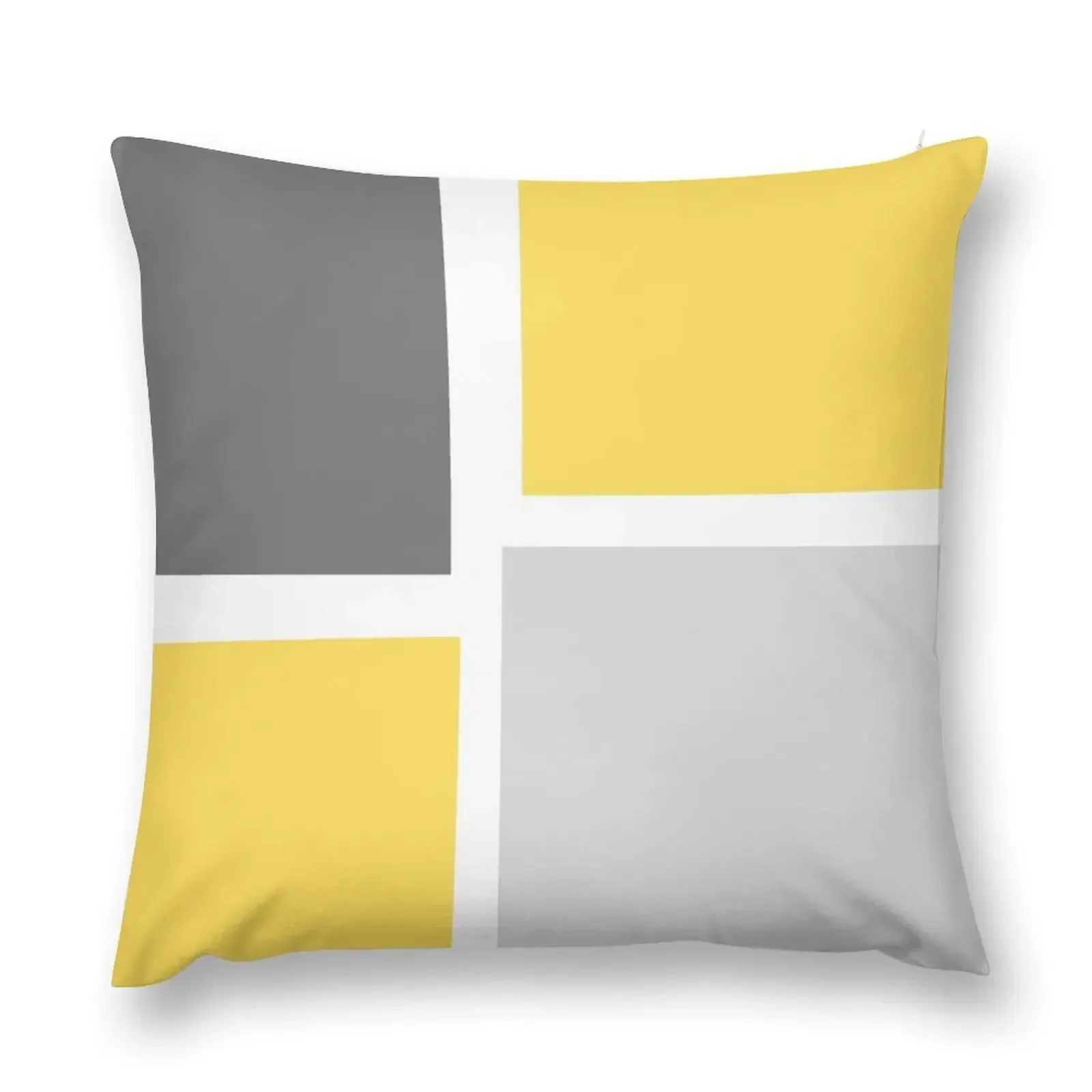 

Block colours of yellow and grey Throw Pillow christmas pillow case Ornamental Pillow Cases