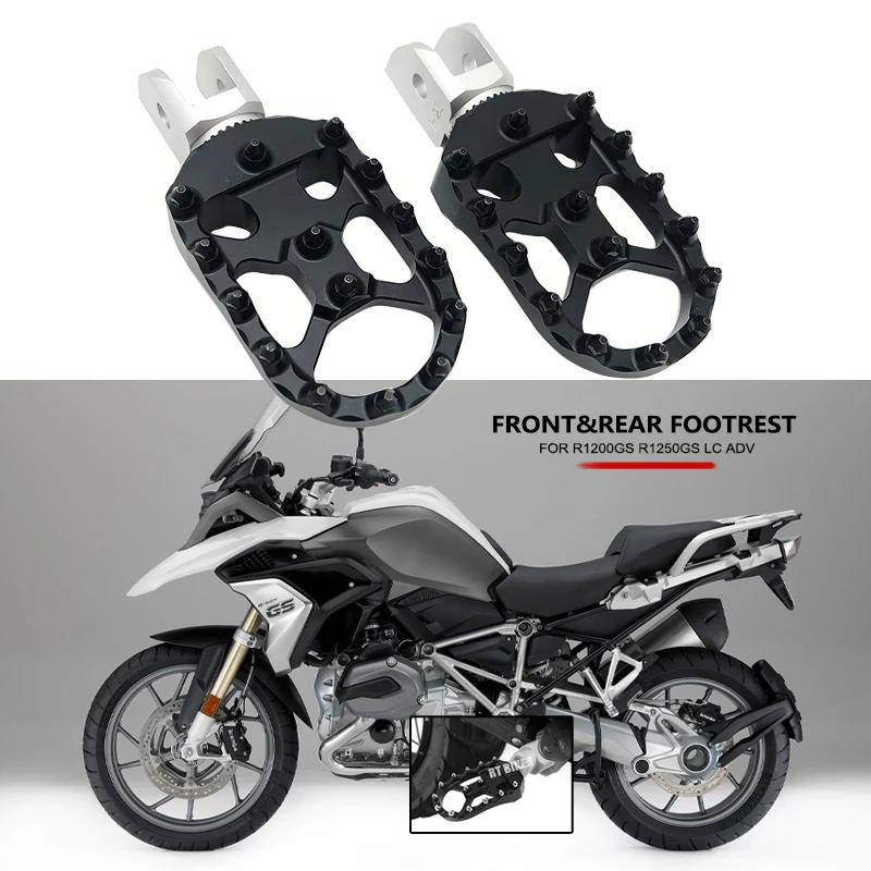 Front&Rear Adjustable Footrest Foot Pegs Foot Rest Footpegs For BMW R1200GS R1250GS LC ADV R 1200 1250 GS Adventure 2014-2023