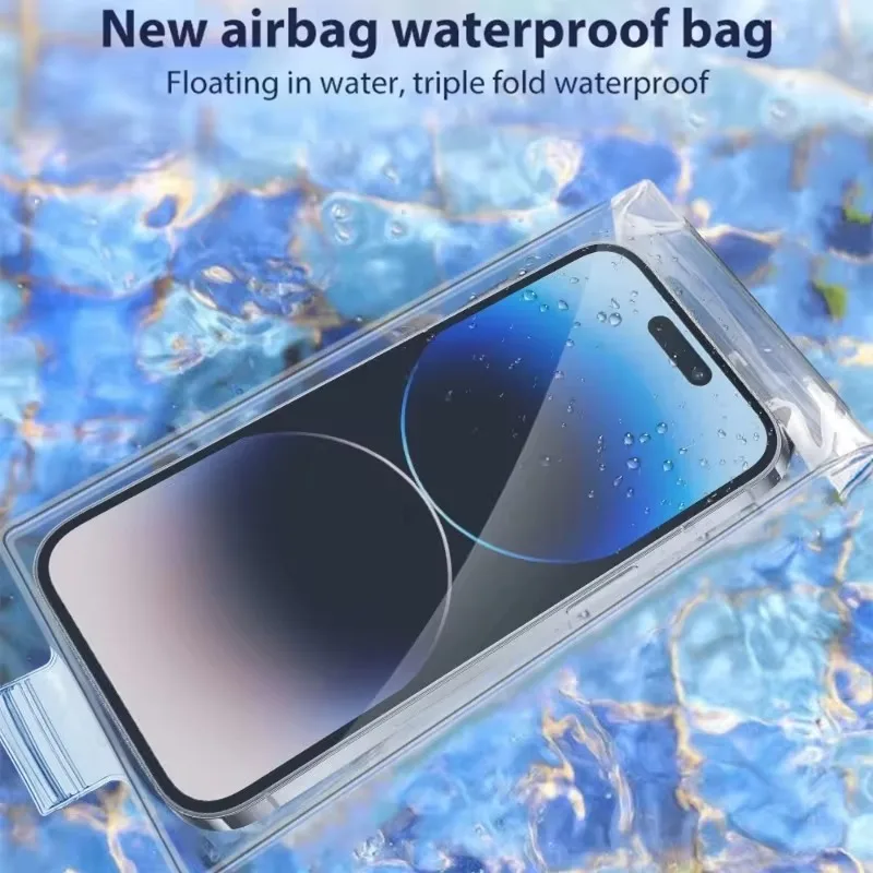 Full View Waterproof Case for Cell Phone Underwater Snow Rainforest Transparent Dry Bag Swimming Pouch Big Mobile Phone Covers