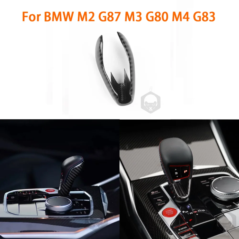 

Real Dry Carbon Fiber Car Accessories Gear Shift Knob Decorative Interior Modification For BMW M2 G87 M3 G80 M4 G83 2021-2025