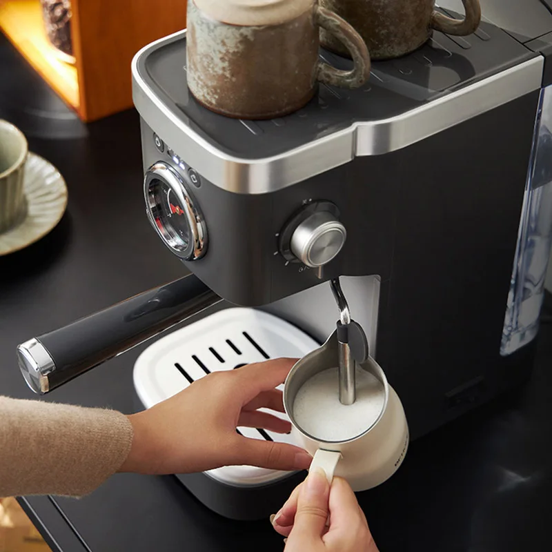 Cafetera italiana pequeña para casa, Espumador de leche de extracción inteligente automática visual, temperatura de presión de 20bar
