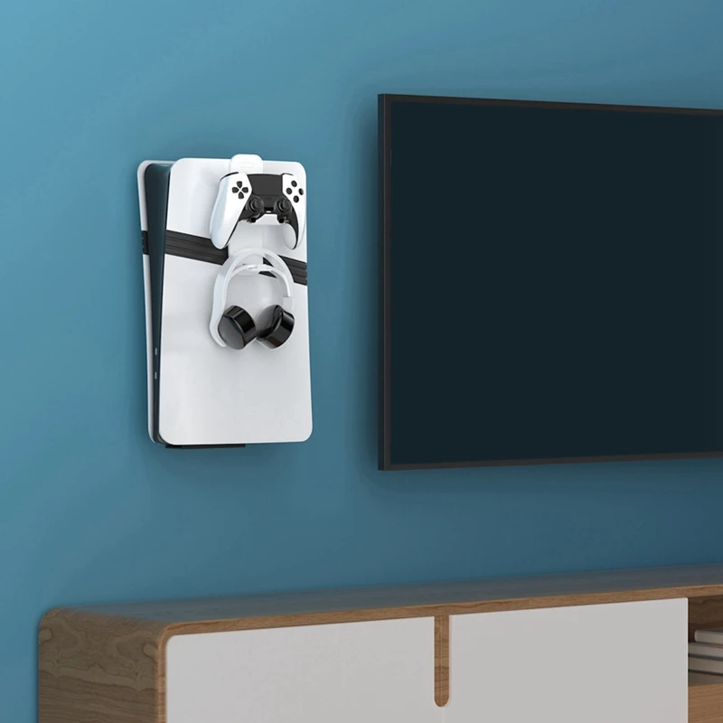 Console Wall Mount Hanging Storage Bracket Storage Rack Storage Accessories For PS5 Pro/Slim Game Console Black