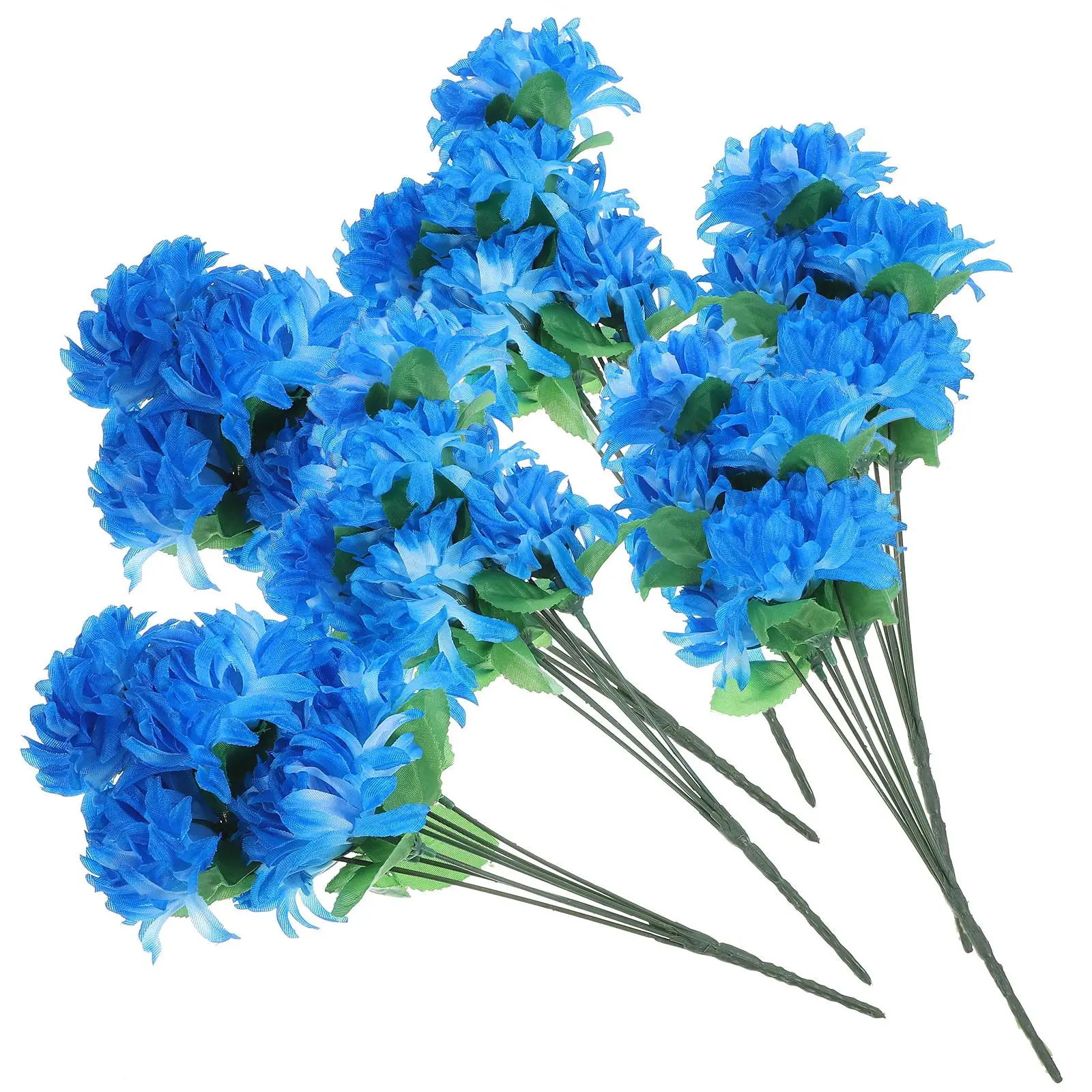 

4 Pcs Simulated Chrysanthemum Bouquet Realistic Artificial Flowers Outdoor Decor Grave Decoration Cemetery