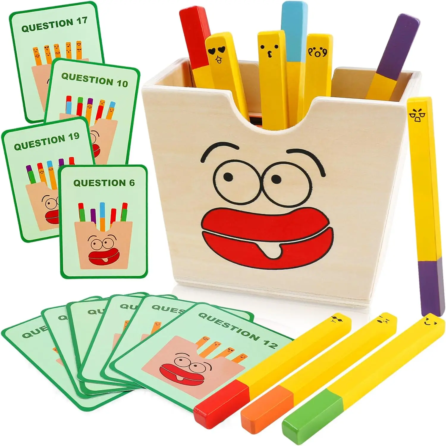 Juguetes de madera Montessori para patatas fritas, juego a juego de sándwich de Hamburgo, Mini comida, juguetes de clasificación de colores con formas sensoriales para niños