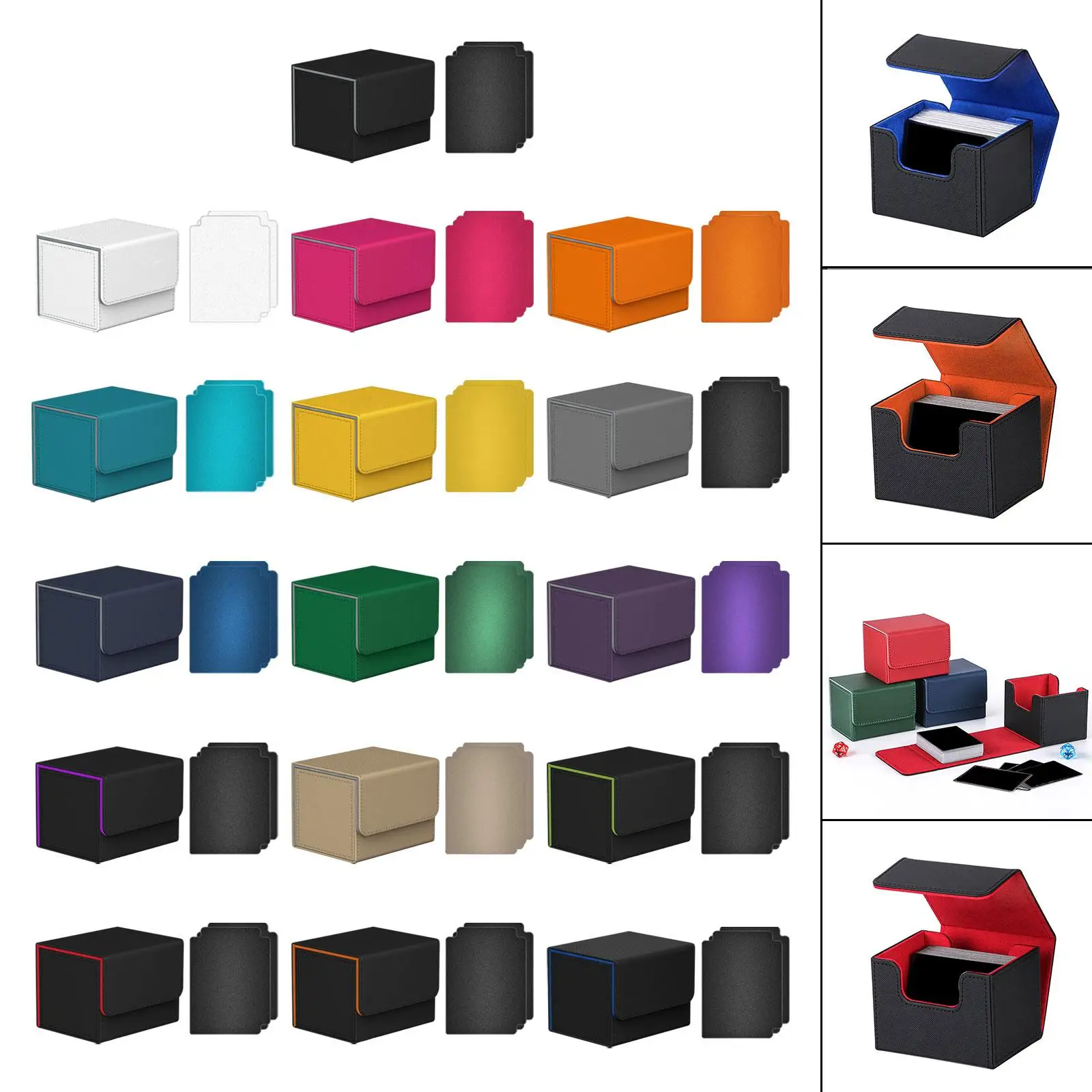 Deck Locker Case for Card Organizer Storage with 100 Sleeved Cards Capacity and Sturdy Shell