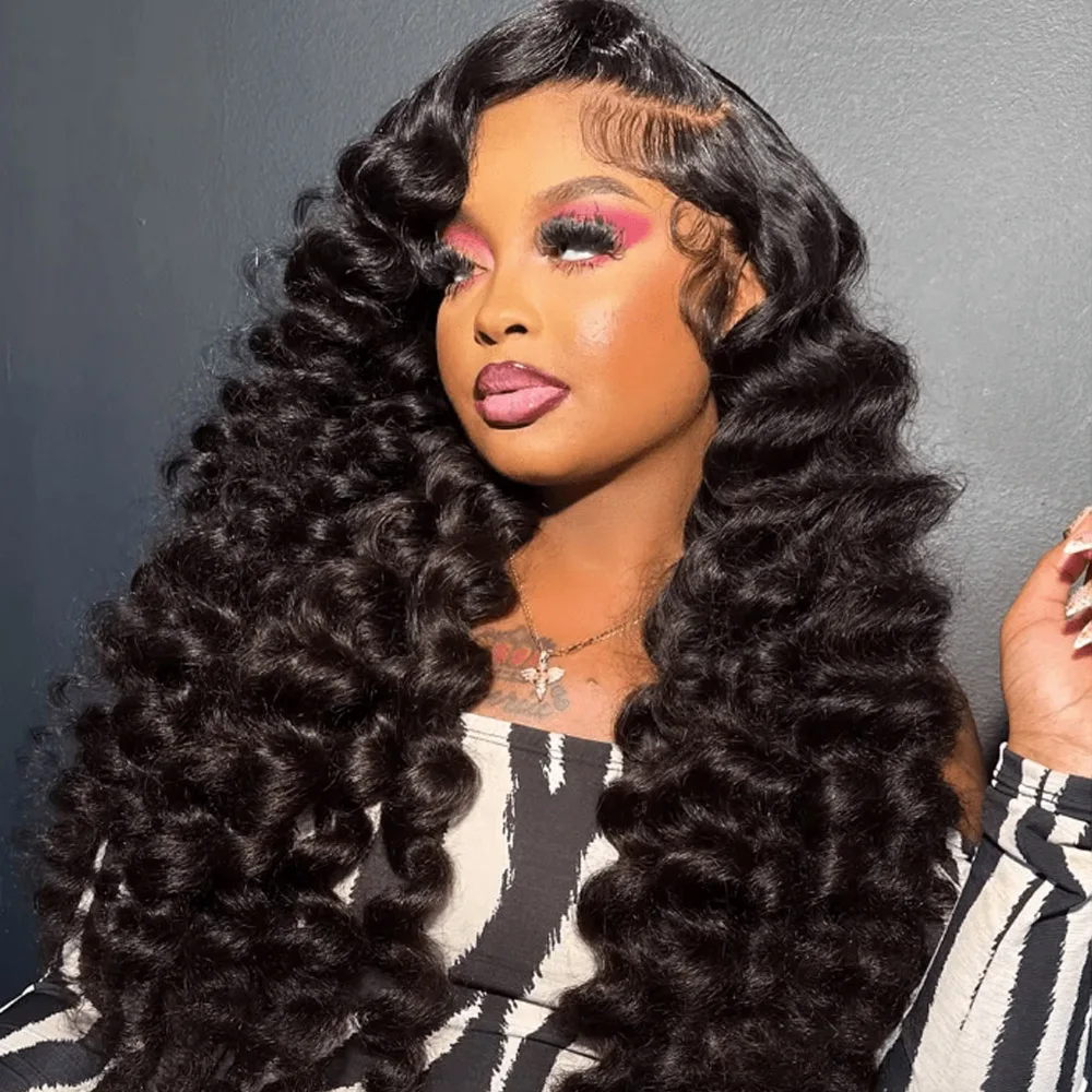 

16 42 дюйма Глубокая волна 13x4 13x6 Парики из натуральных волос на кружеве 250% Плотность Глубокая волна Природа Волна HD Парик на фронтальной части шнурка Предварительно выщипанный