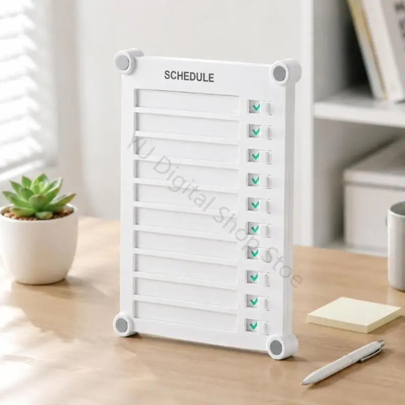 96BA Doppelseitige magnetische Nachrichtentafel für Kühlschrank, Wochenplanertafel für Familienroutinen, Büronotizen und – Detail 7